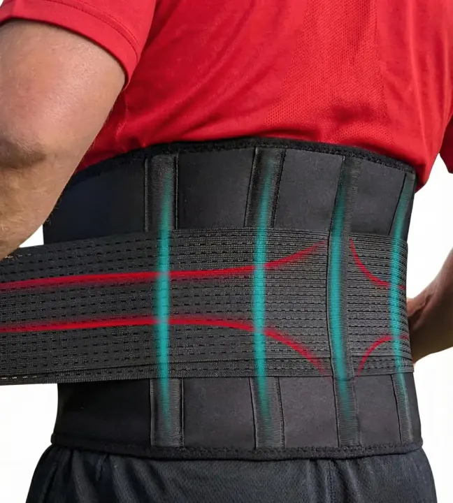 Plus-Size Adjustable Back Brace for Lower Back Support — 3XL